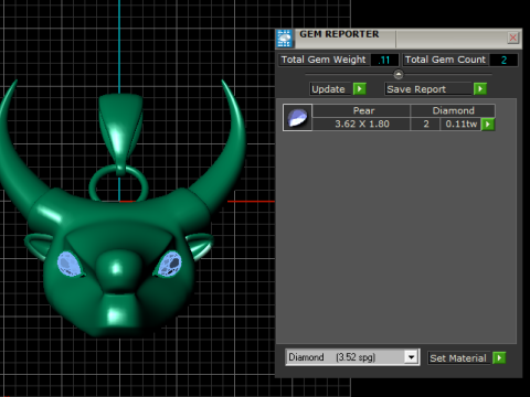 Підвіска з головою бика 3D Принт Модель