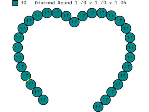 Liontin Hati Pasangan Romantis Model Cetak 3D