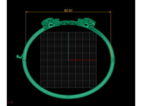 Geometric Chain-Link Gold Bangle 3D Print Model