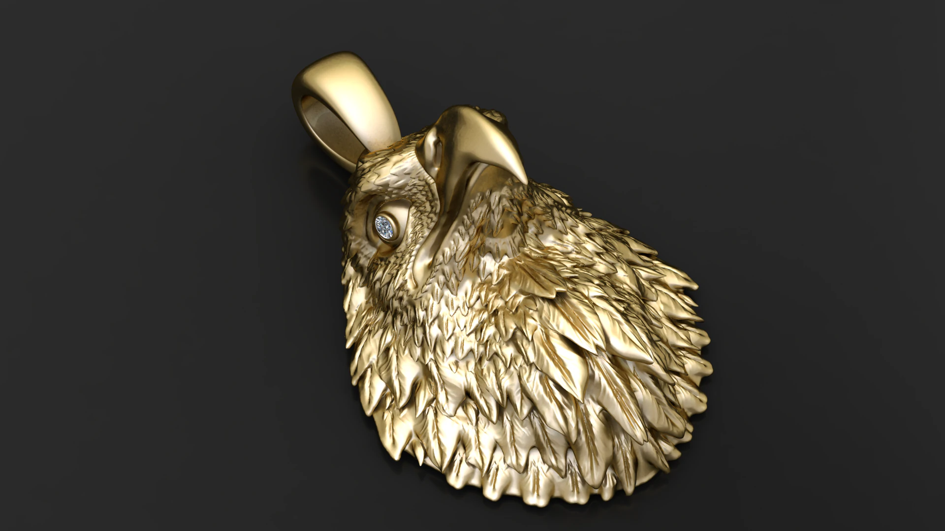 Ruby Drop Circle Pendant 3D Print Model .c4d .max .obj .3ds .fbx .stl .blend 