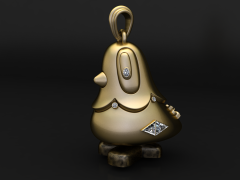 Colgante de personaje de pájaro de dibujos animados Modelo de impresión 3D