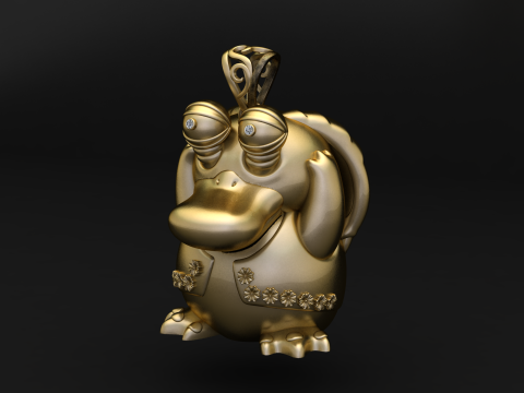 Colgante de personaje de pájaro de dibujos animados Modelo de impresión 3D