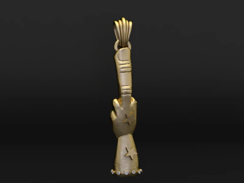 Cartoon Bird Character Pendant 3D Print Model
