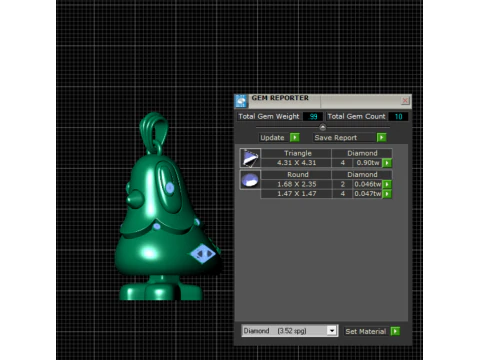Cartoon Bird Character Pendant 3D Print Model