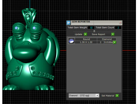 Cartoon Bird Character Pendant 3D Print Model