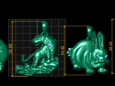 Dog Companion Pendant Collection 3D Print Model
