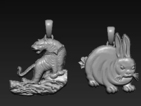 Dog Companion Pendant Collection 3D Print Model