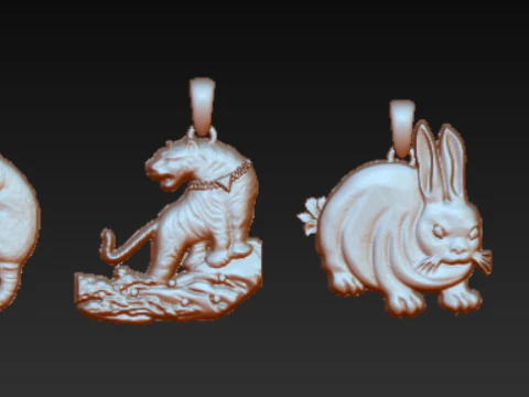 Dog Companion Pendant Collection 3D Print Model