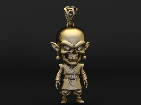 Demon Ram Skull Pendant Collection 3D Print Model