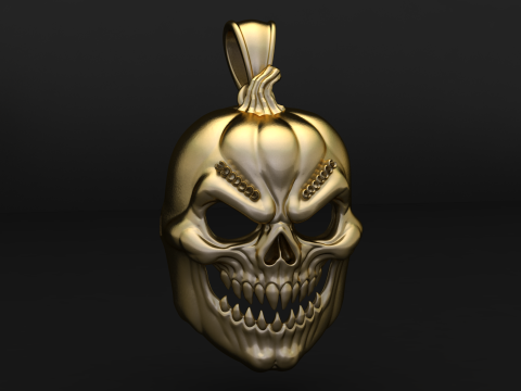 Collection de pendentifs crâne de bélier démon Modèles 3D en vedette