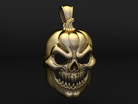 Demon Ram Skull Pendant Collection 3D Print Model