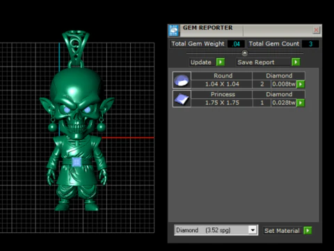 Demon Ram Skull Pendant Collection 3D Print Model