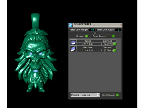 Demon Ram Skull Pendant Collection 3D Print Model