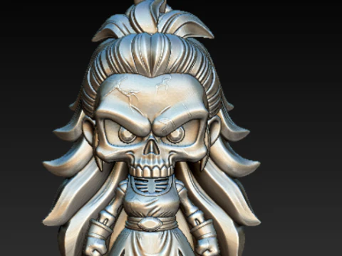 Demon Ram Skull Pendant Collection 3D Print Model