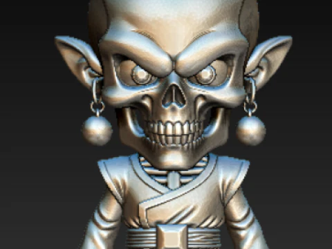 Demon Ram Skull Pendant Collection 3D Print Model