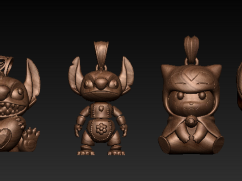 जोकर बस्ट पेंडेंट संग्रह 3D प्रिंट मॉडल