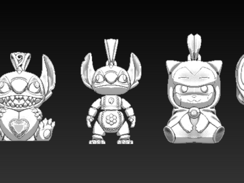 जोकर बस्ट पेंडेंट संग्रह 3D प्रिंट मॉडल