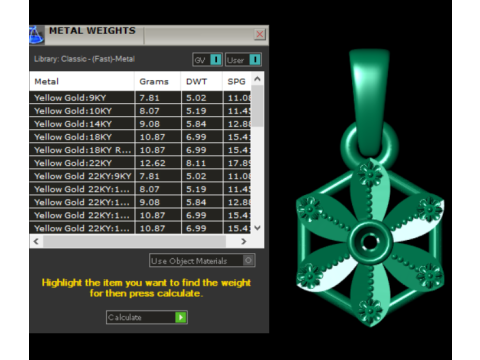 Coleção de pingentes de luxo Clover Diamond Modelo de Impressão 3D