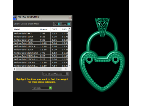 Coleção de pingentes de luxo Clover Diamond Modelo de Impressão 3D
