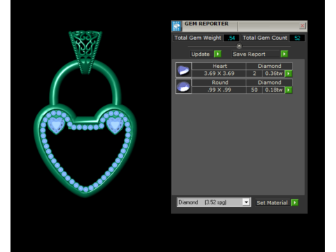 Coleção de pingentes de luxo Clover Diamond Modelo de Impressão 3D