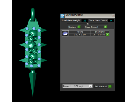 Coleção de pingentes de luxo Clover Diamond Modelo de Impressão 3D