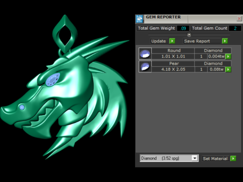 Coleção de pingentes de luxo Clover Diamond Modelo de Impressão 3D