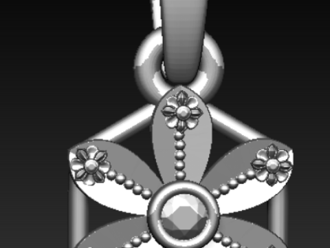 Coleção de pingentes de luxo Clover Diamond Modelo de Impressão 3D