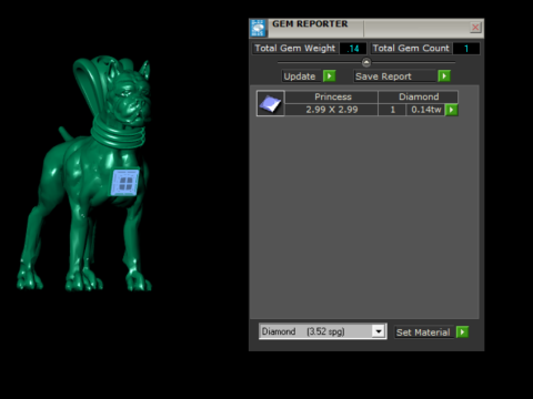 Coleção de pingente de coração com conjunto de diamantes Modelo de Impressão 3D