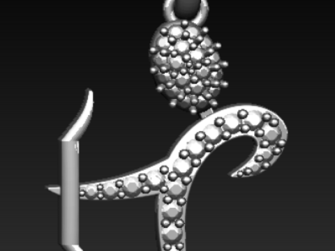 Coleção de pingente de coração com conjunto de diamantes Modelo de Impressão 3D