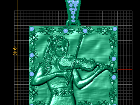 Colgante de retrato de violinista Modelo de impresión 3D