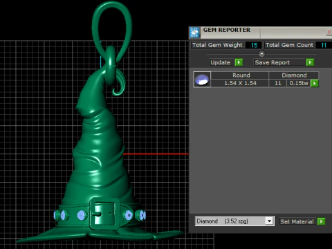 Magic Spellcaster Hat Charm 3D Print Model