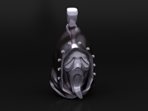 हुड वाला रेथ मास्क पेंडेंट 3D प्रिंट मॉडल