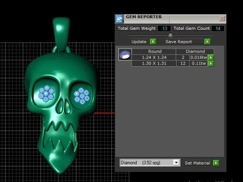 Smiling Skull Charm 3D Print Model