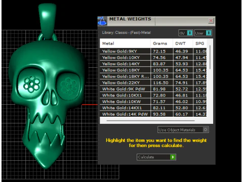 Smiling Skull Charm 3D Print Model