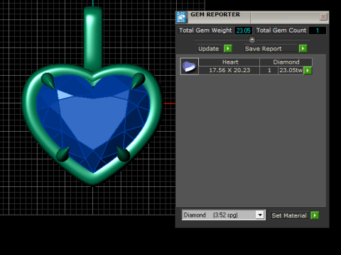 Heart Solitaire Pendant 3D Print Model
