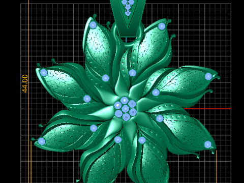 皇家莲花吊坠 3D 打印模型