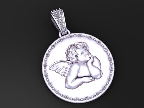 Кулон Херувим Ангел-охоронець 3D Принт Модель
