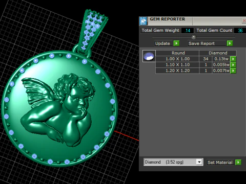 Cherub Guardian Angel Pendant 3D Print Model