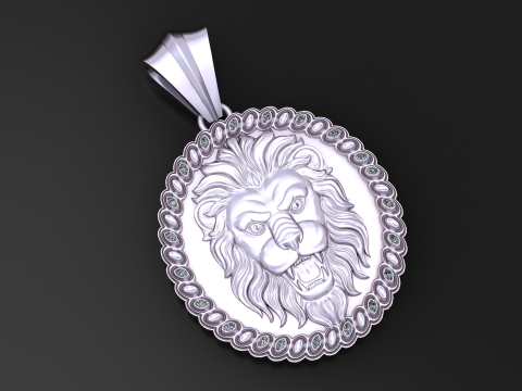 Majestic Lion King Medallion 3D Print Model