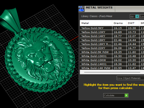 Majestic Lion King Medallion 3D Print Model