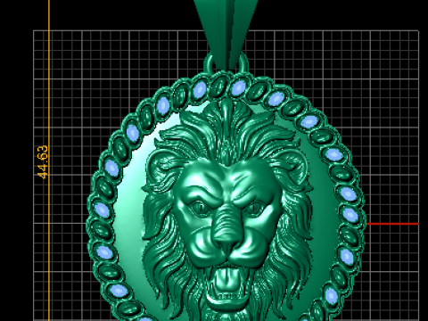 Majestic Lion King Medallion 3D Print Model