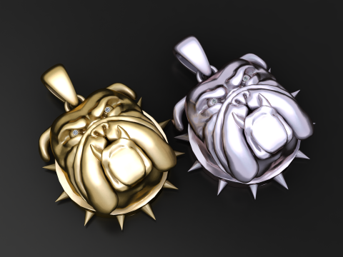 Pingente Guardião Bulldog Modelo de Impressão 3D