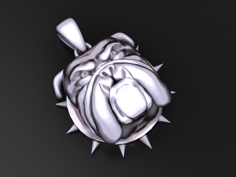 Pingente Guardião Bulldog Modelo de Impressão 3D