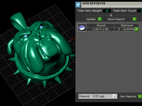 Bulldog Guardian Pendant 3D Print Model