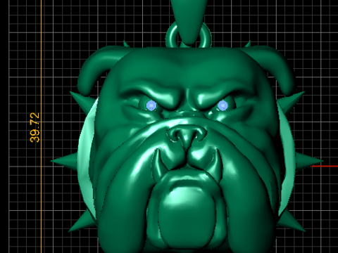 Pingente Guardião Bulldog Modelo de Impressão 3D