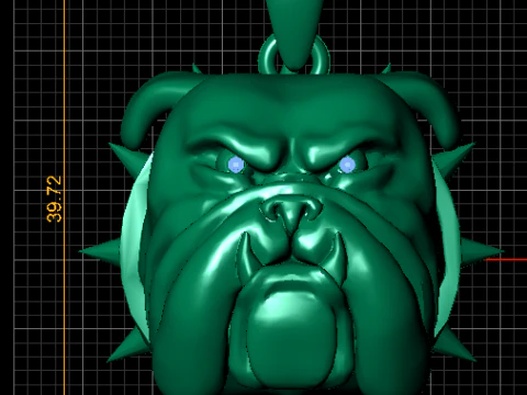 Bulldog Guardian Pendant 3D Print Model