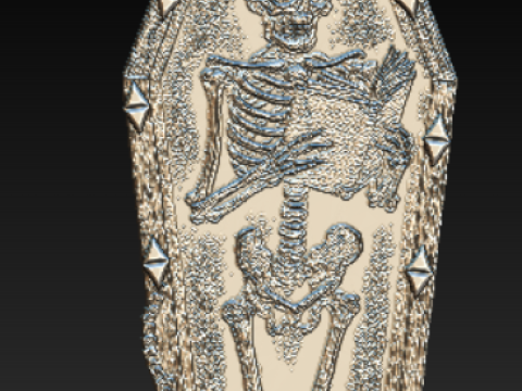 Coffin Relic Skeleton Pendant Trio 3D Printable Jewelry Collection 3D Print Model