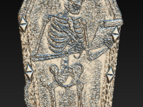 Coffin Relic Skeleton Pendant Trio 3D Printable Jewelry Collection 3D Print Model