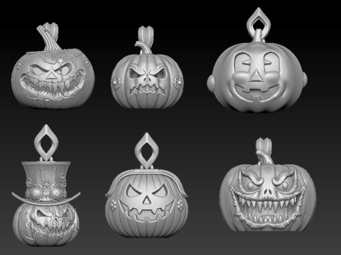 邪恶南瓜王吊坠系列 3D 打印模型