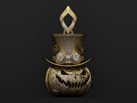 Koleksi Liontin Raja Labu Jahat Model Cetak 3D